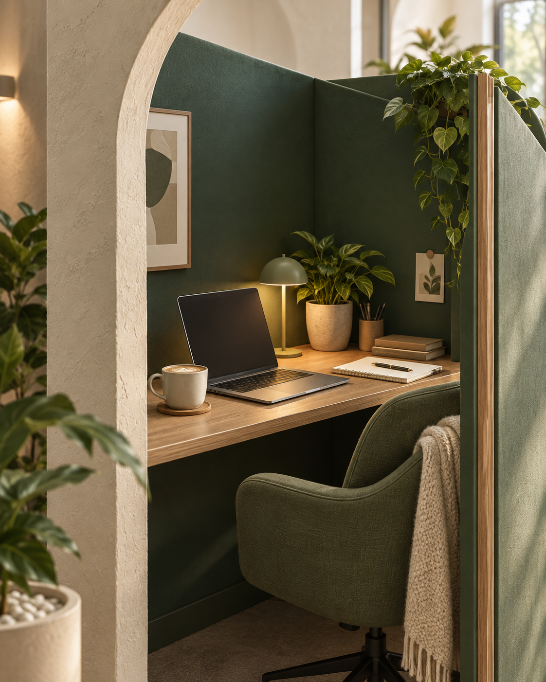 Cubicle A01 workspace view